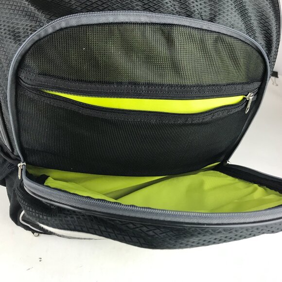 Mizuno Lightning 2 Backpack Daypack Black White Volleyball Sport Bag 14x19x10 - Picture 10 of 13